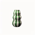 thumbnail image 4 of XINGAG Wavy Striped Ceramic Flower Vase,Retro Green White Stripe Decoration Vase,23cm Unique Curved Shape Table Centerpiece Vase for Living Room Dining Table Home Shelf Decor, 4 of 5