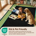 thumbnail image 4 of Design&I 3'x5' Washable Area Rug Low Profile & Durable Daily Traffic Ready Circle Music Retro Album Motif Featuring Bold Geometric Vinyl for Home Office, Hallway, 4 of 7