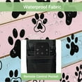 thumbnail image 4 of Outdoor TV Cover 48 to 50 Inches, Farmhouse Dog Paw Vintage Blue Pink Wooden Board Waterproof and Weatherproof TV Cover with Remote Control Pocket, Flat Screen TV Cover Protector for Outside TV, 4 of 6