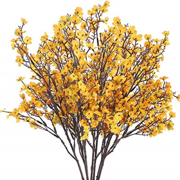 6 Pcs Baby's Breath Artificial Flowers Real Touch Silk Fall Flowers Gypsophila Bouquet Fake Floral Arrangement for Home Wedding Bouquets Party Table Centerpieces Autumn Decor