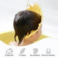 thumbnail image 4 of TRIANU Crown Baby Shower Cap, Adjustable Baby Hair Washing Guard Bath Shield Visor Hat Eyes and Ears Head Protection Bath Shampoo Hat Waterproof Soft Silicone Shower Cap for Kids Toddler, Yellow, 4 of 8