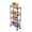 4-Tier Black, variant on Slim 3-Tier Rolling Storage Cart, Adjustable Utility Organizer for Small Spaces, Black Rolling Shelf for Bathroom & Kitchen