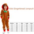 thumbnail image 1 of Mono acogedor de pan de jengibre unisex para adultos y familias, disfraz de galleta de jengibre lindo para niños y bebés, 1 of 5