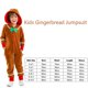 thumbnail image 1 of Mono acogedor de pan de jengibre unisex para adultos y familias, disfraz de galleta de jengibre lindo para niños y bebés, 1 of 5