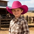 thumbnail image 4 of PMVFHDE Adjustable Western Cowboy Hat For Boys Girls Daily Outdoor Adventures Ages 6-12, 4 of 4