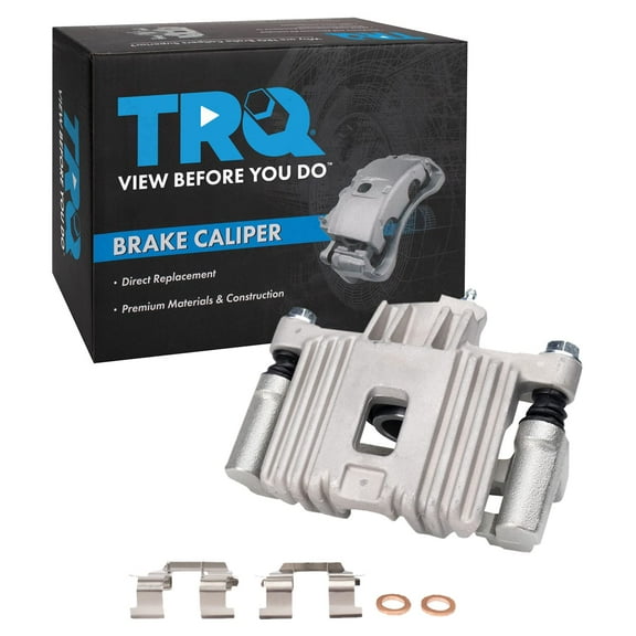 TRQ Rear Left Brake Caliper w/Bracket Drivers Side Compatible with 1999-2004 Oldsmobile Alero 1999-2005 Pontiac Grand Am