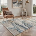 thumbnail image 3 of DEORAB 5x7 Area Rug Low Pile Lightweight Washable Rug Non Slip Backing Indoor Easy Care rug for Living Room, Bedroom, Beige, 3 of 6