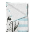thumbnail image 2 of Labrador Soft Flannel Fleece Throw Blanket, Hello Summer Words with a Sketch Style Retriever Dog and Fresh Watermelon Slice, Cozy Plush for Indoor and Outdoor Use, 70" x 90", Multicolor, by Ambesonne, 2 of 5