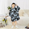 thumbnail image 6 of joogoo Wearable Blanket Hoodie for Blue Bows Oversized Sherpa Hooded 3-14 YR M, 6 of 7