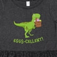 thumbnail image 4 of Inktastic Eggs-cellent Cute Easter T-rex Dinosaur Girls Toddler Dress, 4 of 5