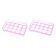 thumbnail image 2 of sweethay Caja de almacenamiento de huevos de plástico de 15 rejillas, soporte para huevos, contenedor portátil de almacenamiento de alimentos, nevera de Rosado 2piezas sweethay CBP156721, 2 of 6