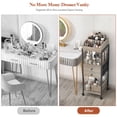 thumbnail image 7 of Olakee Floor Makeup Storage with Drawers, 360° Swivel Casters & Optional Foot Pads, Black, 7 of 7