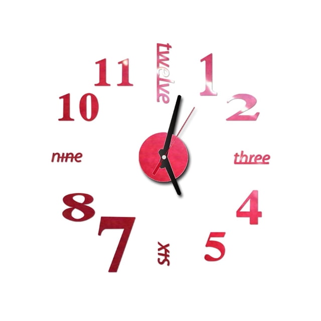 Home Decor Wall Stickers Decor 3D Diy Roman Numbers Acrylic Mirror Wall Sticker Clock Home Decor Mural Decals
