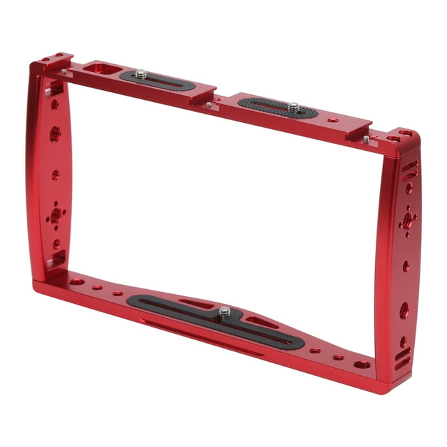 Support de Cage Portable, CNC Processus Stable Support de Téléphone Mobile Fiable Réglable Flexible pour l'Extérieur pour l'Intérieur pour la Prise de Vue Sous-Marine Rouge, Noir