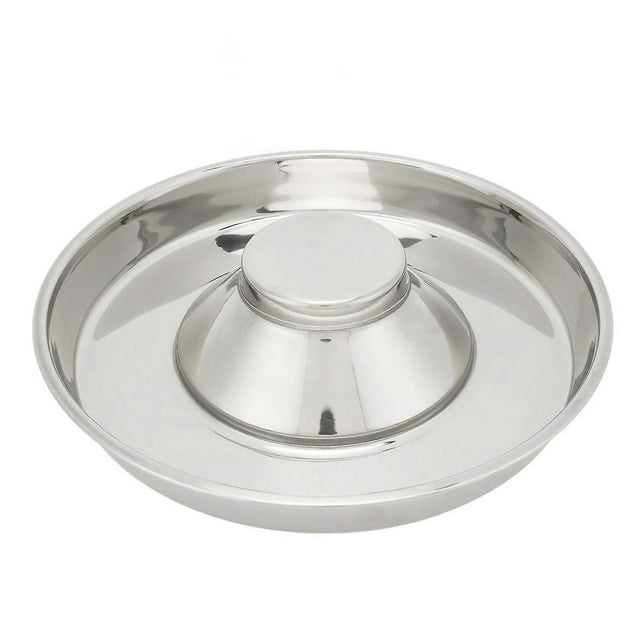 Dog Slow Feed Bowl Stainless Steel Anti Tipping Smoother Surface Puppy Pet Slow Feeder Food Bowl for Home Indoor S Size, 26 X 6cm / 10.2 X 2.4in