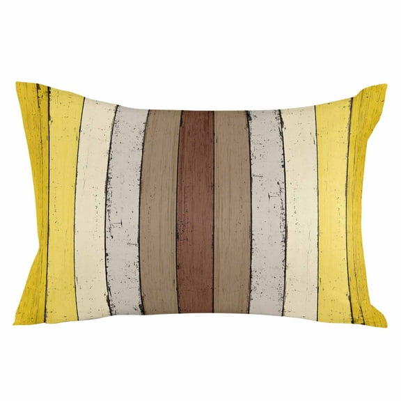 Farmhouse Wood Grain Vintage Striped King Size Pillow Cover, Pillowcase Protectors with Zipper, Breathable Decorative Throw Pillow Case Cover, Pillow Shams for Couch Sofa 20x36Inch