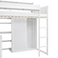 thumbnail image 4 of Twin Size Loft Bed With Desk Space Saving Design Solid Wood Frame Easy Assembly Bedroom Furniture (17.7'' x 48.5'' x 75.70''), 4 of 6