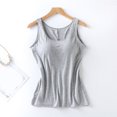 thumbnail image 4 of tasrioml Women's Tank Top with Built-in Shelf Bra Casual Wide Strap Camisole Yoga Shirts Summer Basic Padded Workout Undershirt, 4 of 8