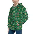 thumbnail image 2 of Lsque Milk Tea3 Patten Youth Hoodie Sweatshirt Pullover with Kangaroo Pocket Boys and Girls Hoodie Warm Hoodie for Kids-Large, 2 of 6