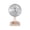 White, variant on Desk Fan Mini Standing Fan Cream Bear Printed Base Three-gear Large Wind Tone Desktop Small Desk Fan Cartoons Rechargeable Small Fan For Home Office Travel Outdoor
