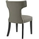 Modway Courbe Milieu du Siècle Tissu Rembourré Moderne avec Clou Garniture en Granit, une Chaise – image 3 sur 5