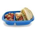 thumbnail image 4 of Contenants avec séparateurs pour la préparation des repas Rubbermaid TakeAlongs à emporter, 887&nbsp;ml (3,7&nbsp;tasses), couleur variable (bleu ou sarcelle), paquet de 3, 4 of 6