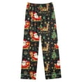 thumbnail image 5 of VBTAPA Womens Cute Pajama Sets 2024 Christmas Printed Long Sleeve Button Down Shirt and Wide Leg Pants Matching Lounge Set 2 Piece Holiday Sleepwear with Pockets Cyber and Monday DealsMulticolor XXL, 5 of 6