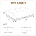 thumbnail image 6 of SheSpire Jumbo Dog Bed, Grey Washable Dog Bed Sofa with Removable Cover, Waterproof Dog Bed Couch with Nonslip Bottom, High Bolster Dog Bed, Orthopedic Large Dog Bed up to 150 lbs, 6 of 6