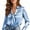 Blue, variant on Women's Satin Silk Blouse Business Casual Tops Dressy Twist Knot V Neck Long Sleeve Office Work Shirts (White, XL)