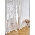thumbnail image 5 of DONGPAI Elegant White Lace Sheer Curtains with Floral Scallop Ruffle Edge Rod Pocket Vintage Sheer Curtain for Living Room Bedroom Decor, 52" x 84", 1 Panel, 5 of 8