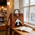 thumbnail image 5 of Women Canvas Tote Bag, Cute Panda Handbags, Casual Shoulder Work Bag for Shopping Travel Work (1PC, Brown), 5 of 9