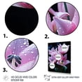 thumbnail image 3 of Designart "Pink Flowers captivate Tulips On Black" Floral Floater Framed Canvas Art Print, 3 of 7