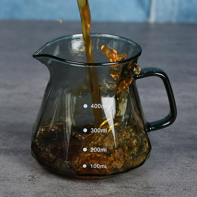 Cafetera resistente, cafetera, tetera de goteo con tapa de mango para preparar café y té a mano, tetera para servidor de café 450ml perfecl Gotero de café