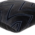 thumbnail image 4 of Nassau Collection Embroidered Zig Zag Square Throw Pillow - 22" - Black and Blue, 4 of 4