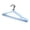 B, variant on Non Multi-functional Clothes Hanger Metal Stainless Steel Clothes Hanger 10 Pieces Shoulder Line Design Notched Velvet-Coated Pant Hangers Shiny Chrome Hooks