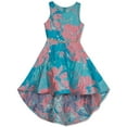 thumbnail image 1 of Rare Editions Big Girls High-Low Brocade Dresses, Navy, 14, 1 of 1