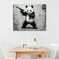 thumbnail image 3 of Nawypu  Panda with Guns Canvas Art Print Stretched Painting Picture Poster Giclee Wall Decor, 3 of 5