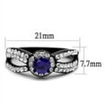 thumbnail image 2 of Luxe Jewelry Designs Women's Stainless Steel Engagement Ring with Tanzanite Cubic Zirconia - Size 8, 2 of 4