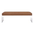 thumbnail image 5 of TOV Furniture Envy Brown Leather/Acrylic Bench, 5 of 7