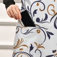 thumbnail image 4 of Elegant Floral Swirl Design Chef Kitchen Apron with Pockets for Women Waterproof Aprons for Cooking Baking, 4 of 7