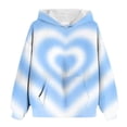 thumbnail image 5 of Ulanda Kids Cute Hoodies Gradient Tie Dye Printed Hoodie with Pockets Casual Pullover Hooded Sweatshirts for Girls Boys (Blue, 11-12 Years), 5 of 5