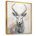 thumbnail image 2 of Designart "Ibex Amid Minimalism Ants" Animals Antelope Floater Framed Canvas Art Print, 2 of 5