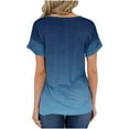 thumbnail image 5 of qILAKOG Women Casual Top Blouse Print Short Sleeves V Neck Loose Fit Pocket,Ladies Lounge T-Shirts Clearance Cheap Trendy,Female Basic Blouses & Shirts,Tank Tops,Tees Shirts,XL, 5 of 6