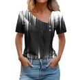 thumbnail image 1 of Camisetas de Manga Corta para las Mujeres Impresas Primavera Verano Botón de la Camiseta Casual, Camisetas de Mujer Casual, 1 of 4