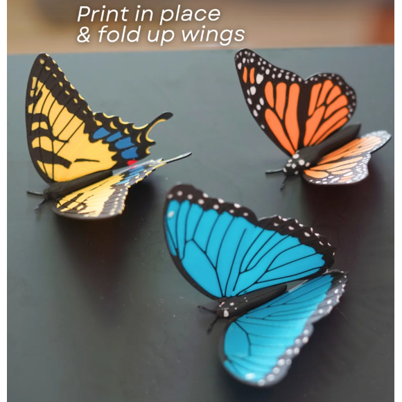 Butterfly Fridge Magnets – Realistic 3D Printed Monarch, Tiger Swallowtail & Blue Morpho Set