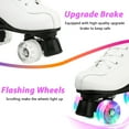 thumbnail image 5 of EONROACOO White Skates with Light up Wheels, Roller Skates for Women Girls(Women 6.5/Men 5), 5 of 10