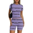 thumbnail image 2 of ZyeKqe Workout Sets for Women 2 Piece Athletic Outfits Crewneck Crop Going out Top and Biker Shorts Tracksuit, 2 of 4
