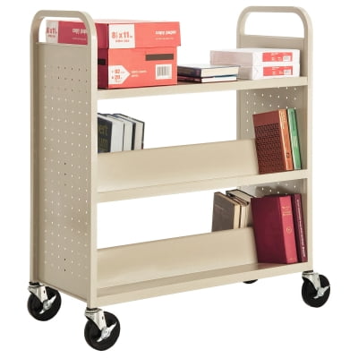 5 Combination (top flat) - Shelf Booktruck in Putty