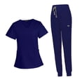 thumbnail image 4 of Uniforme de enfermería, traje para correr, elástico, cómodo, con varios bolsillos, parte superior y Yuyangstore Pantalones superiores, 4 of 8