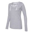thumbnail image 2 of LAT - Women's Fine Jersey Lace-Up Long Sleeve T-Shirt - 3538, 2 of 5